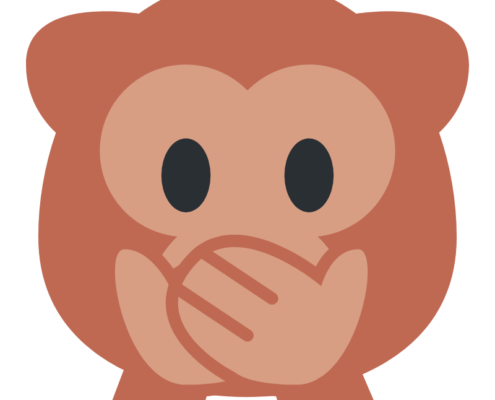 abe emoji der holder sig for munden